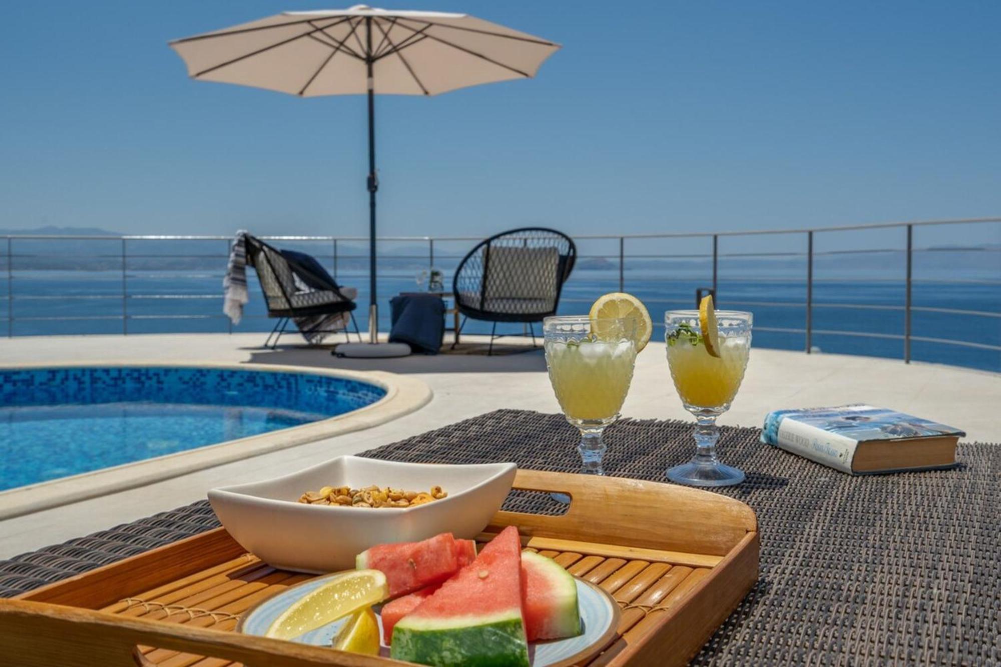 Villa Hemera Ocean View Private Heated Pool Chorafakia Buitenkant foto
