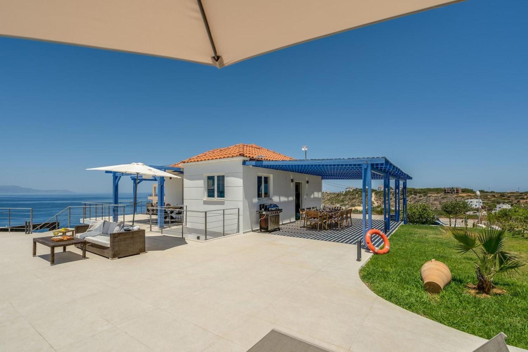Villa Hemera Ocean View Private Heated Pool Chorafakia Buitenkant foto