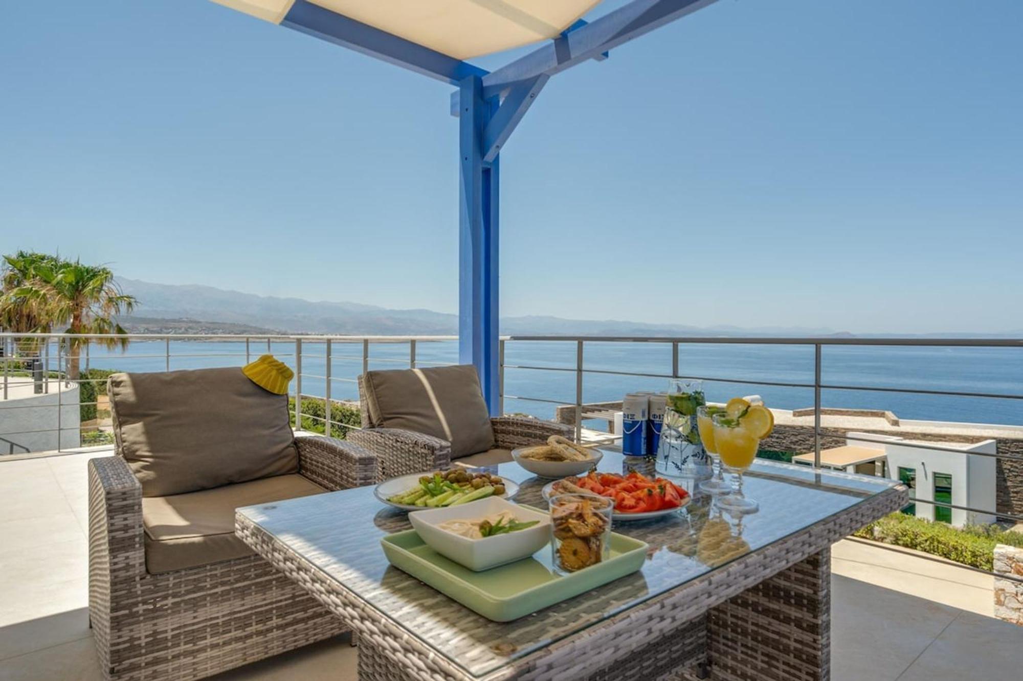 Villa Hemera Ocean View Private Heated Pool Chorafakia Buitenkant foto