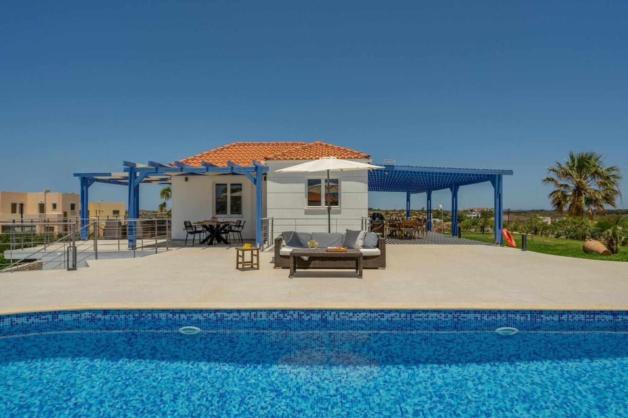 Villa Hemera Ocean View Private Heated Pool Chorafakia Buitenkant foto