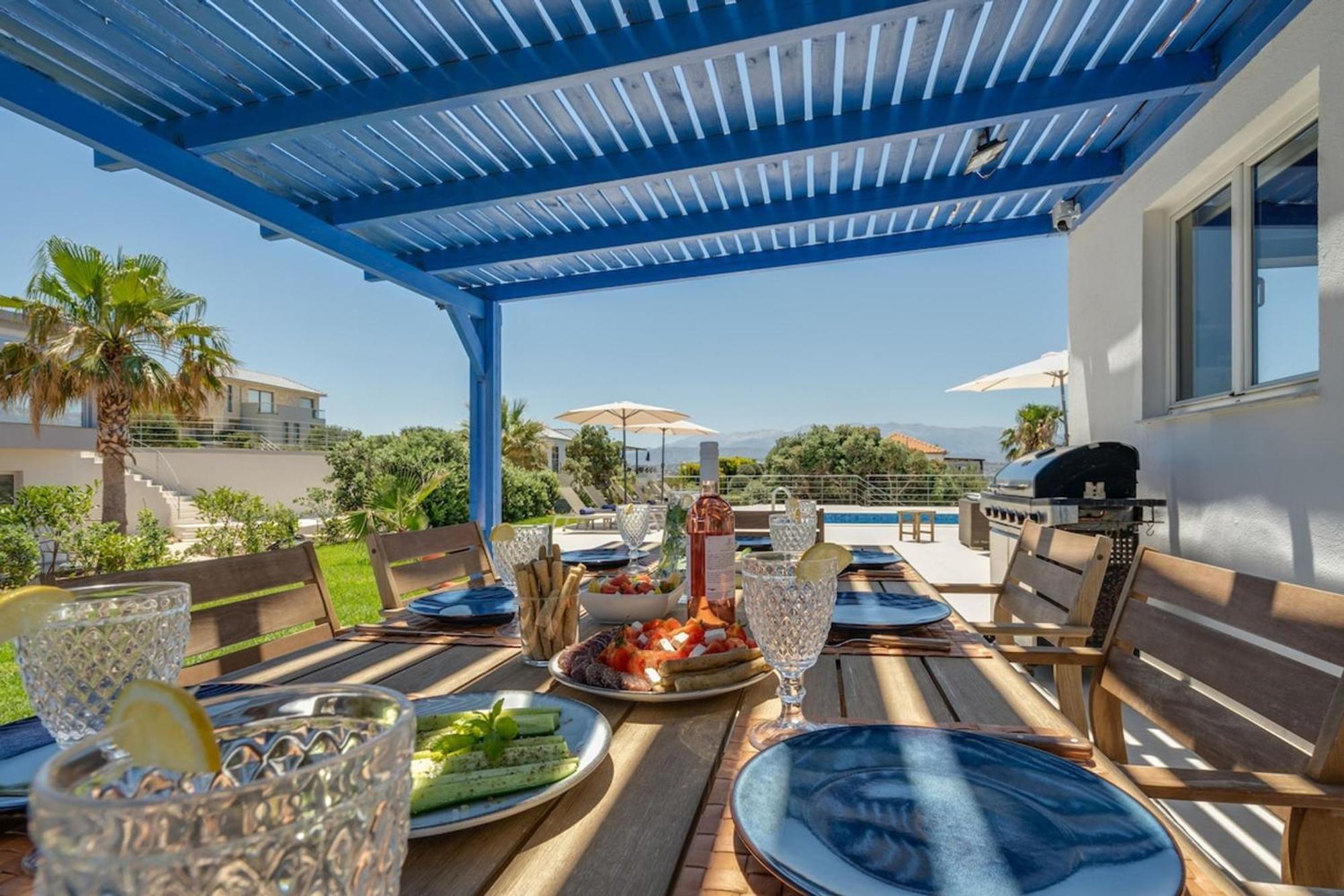 Villa Hemera Ocean View Private Heated Pool Chorafakia Buitenkant foto