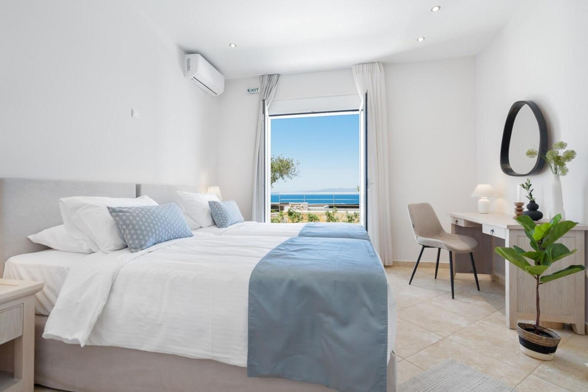 Villa Hemera Ocean View Private Heated Pool Chorafakia Buitenkant foto